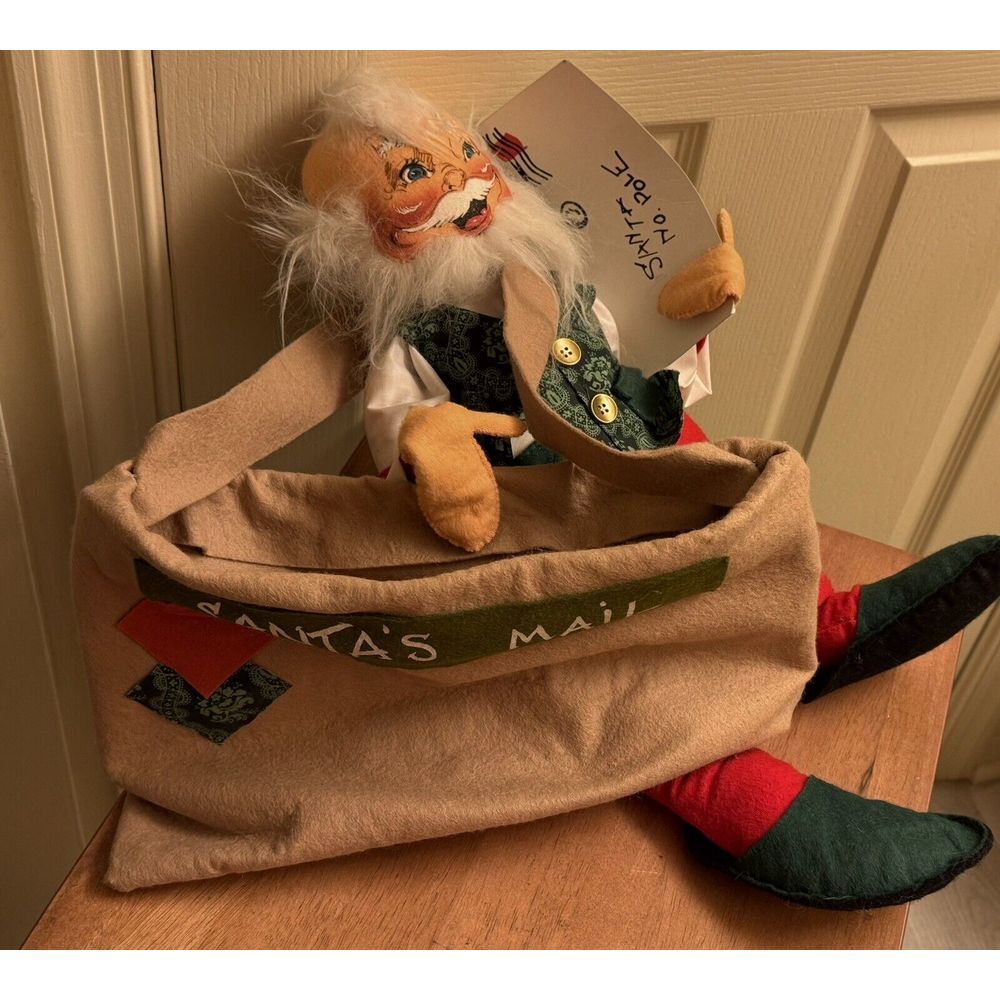 Vintage Annalee 18" Santa Santa's Mail Mailbag 1991 #564091 Christmas Holiday‎